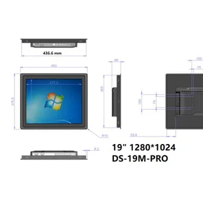 19" Промышленный монитор сенсорный DS-19M-PRO
